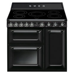 Smeg TR93I 90cm Victoria Range Cooker with Induction Hob Black